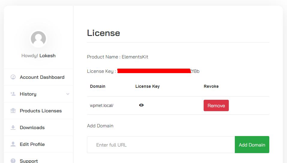 How to remove Elementskit License